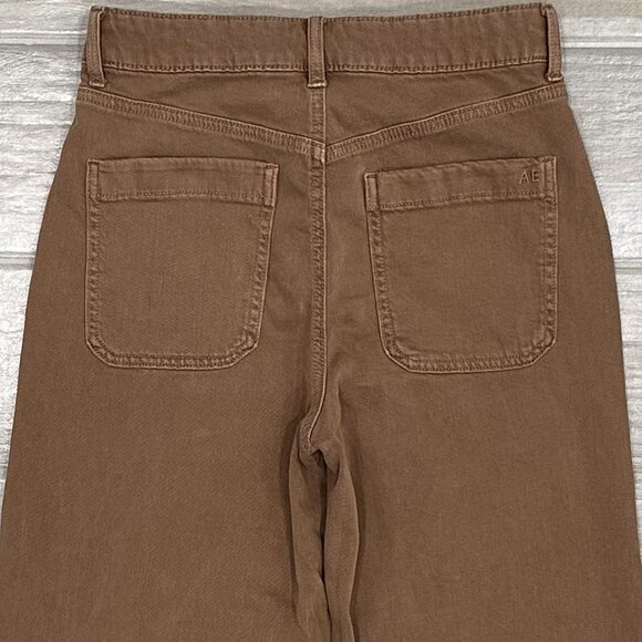 American Eagle Dreamy Drape Stretch Super High-Rise Baggy Wide Leg Pants Size 2 - Picture 7 of 14